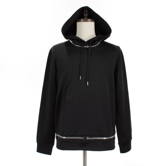 Helmut Lang NWOT Hoodie with Zippers & Removable Hood / Waist Size M in Black
